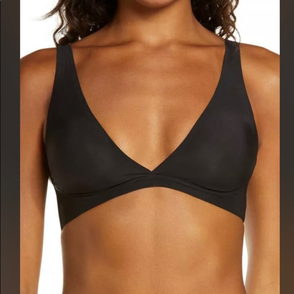 Skims Naked Everyday Plunge Bralette Black XL
